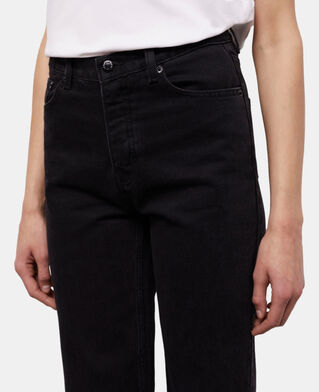 The Kooples FEMME BLACK WASHED jean droit noir