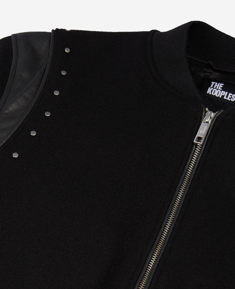 The Kooples MEN BLACK black jacket with studs