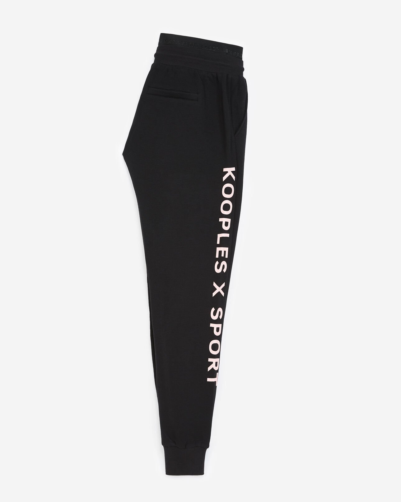 The Kooples FEMME BLACK jogging noir avec bande logo latérale