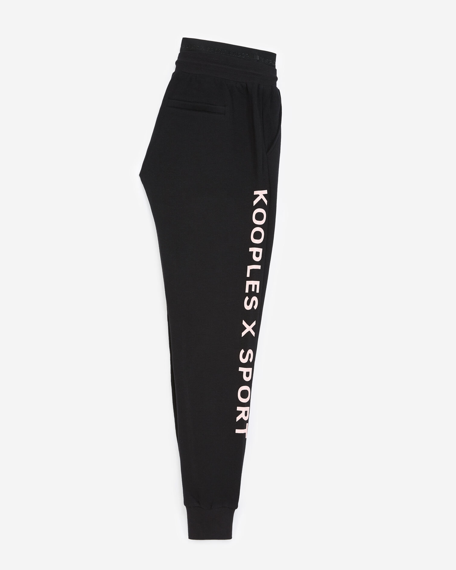 Jogging noir avec bande logo latérale, BLACK, hi-res image number null