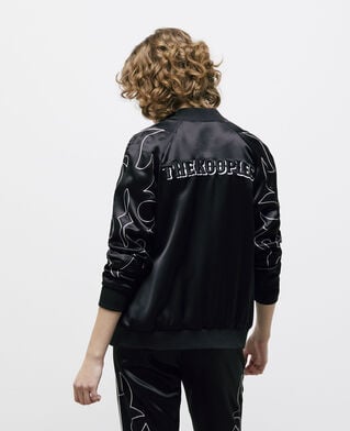 The Kooples WOMEN BLACK black teddy jacket with western-style embroidery