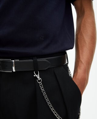 The Kooples H NAVY mixed plain t-shirt navy blue