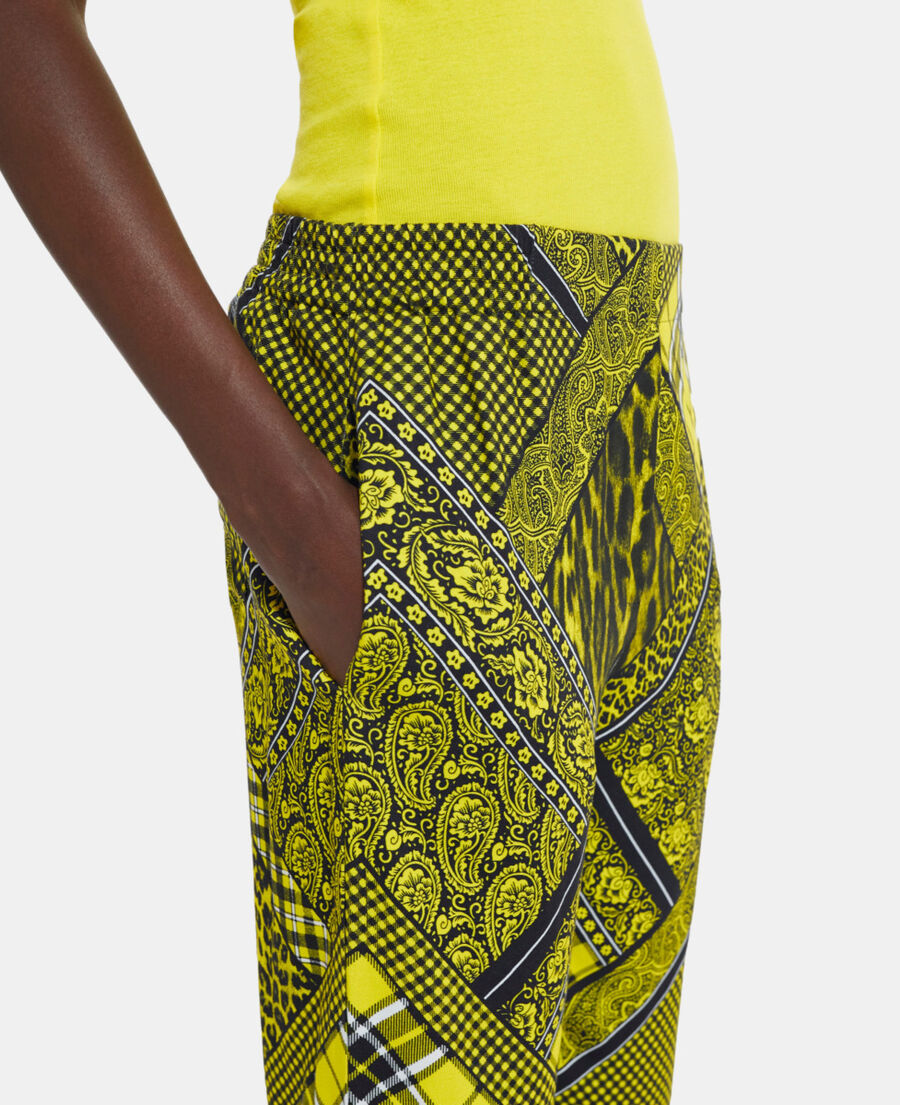 straight printed pants