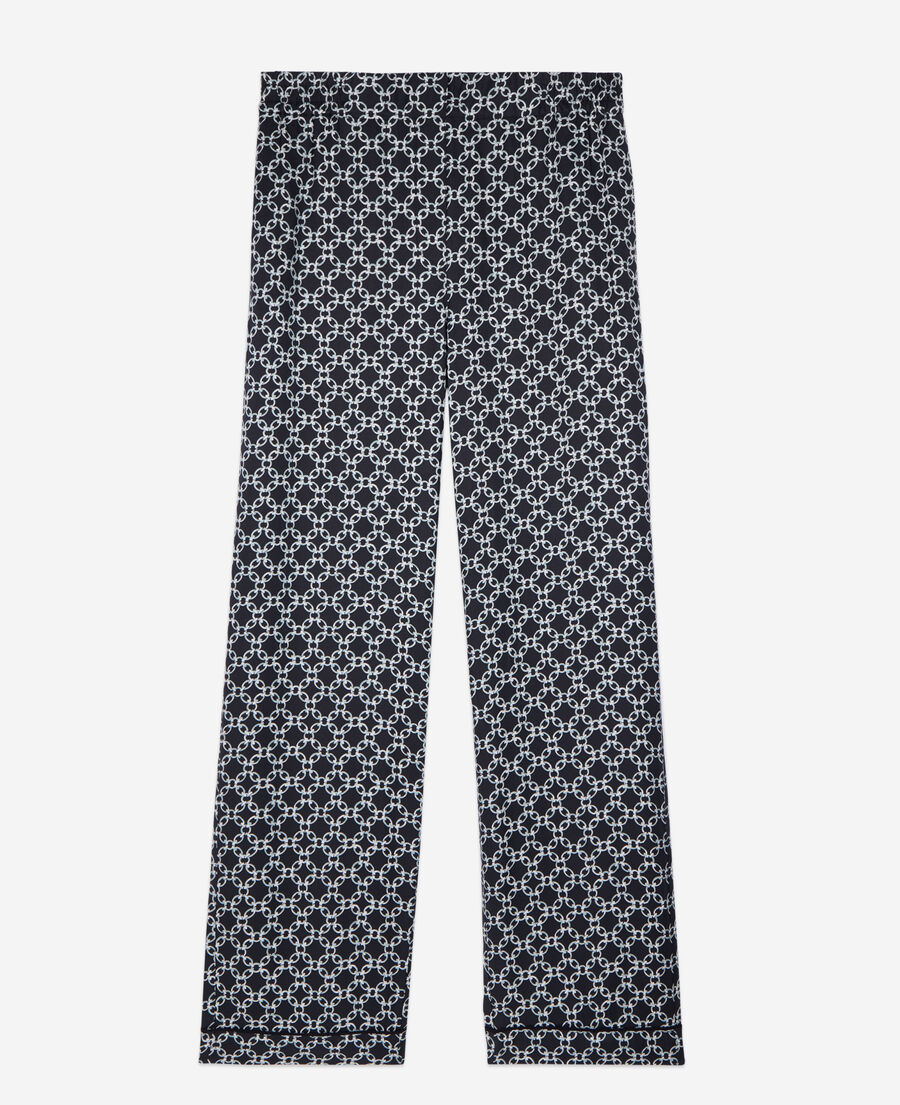 The Kooples WOMEN BLACK WHITE printed trousers