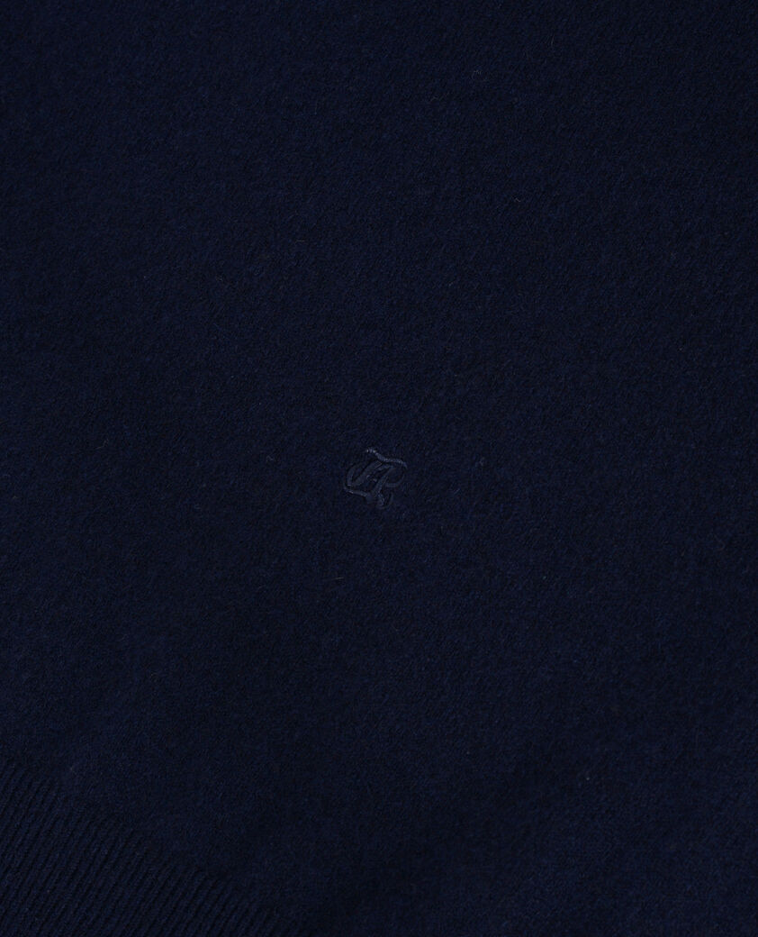 The Kooples HOMME NAVY pull col roul&eacute; en cachemire marine