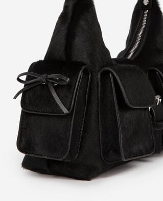 The Kooples DAMEN BLACK tasche amelia in fohlenoptik schwarz