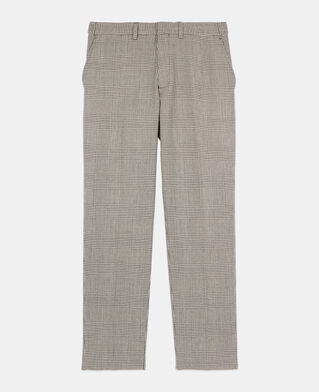 The Kooples HOMME BLACK WHITE pantalon de costume en laine pied de poule noir et blanc