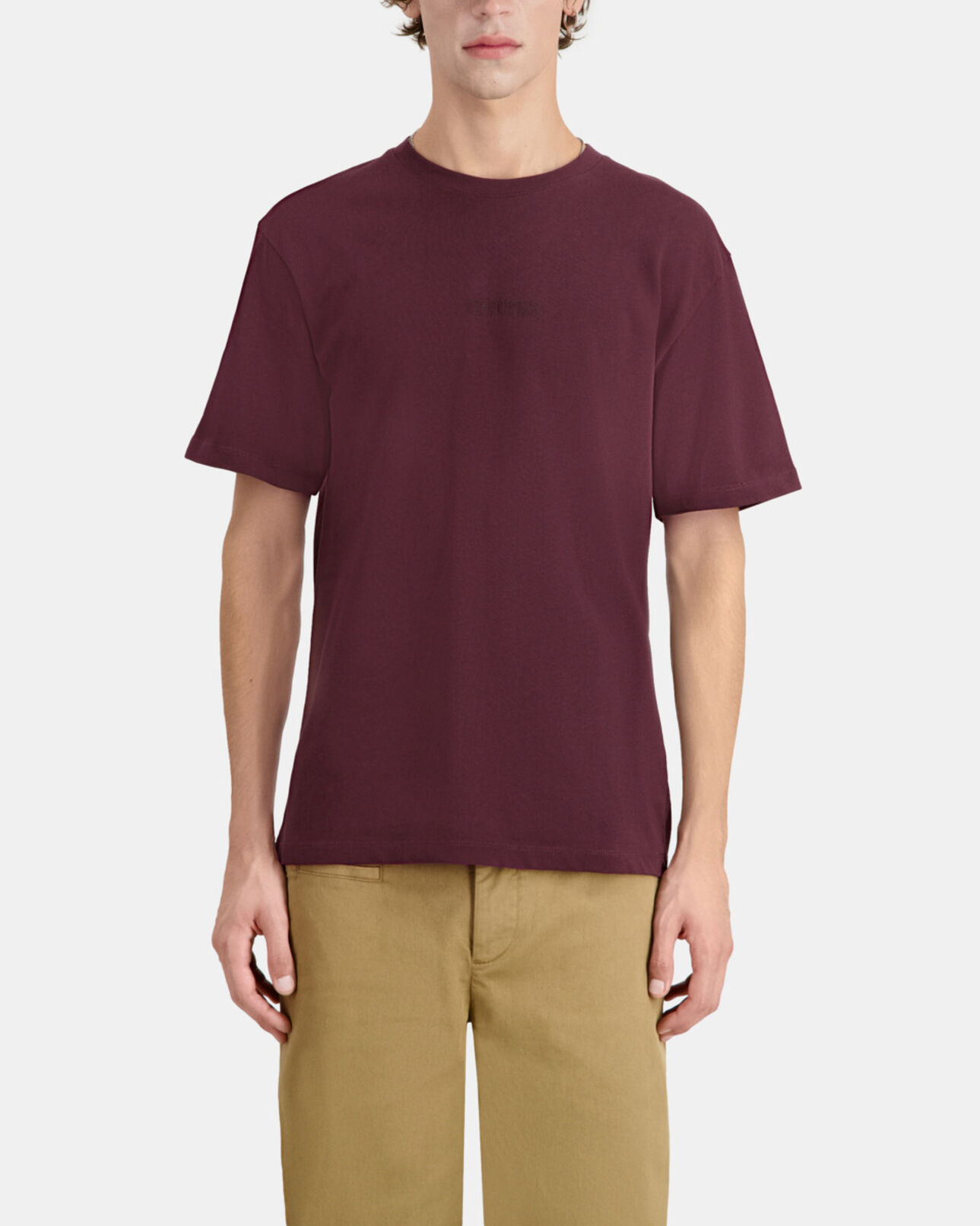 The Kooples HOMME BORDEAUX t-shirt homme bordeaux avec logo