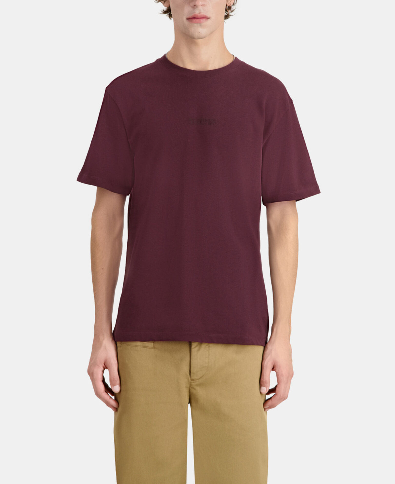 The Kooples HERREN BORDEAUX bordeauxrotes t-shirt herren mit logo