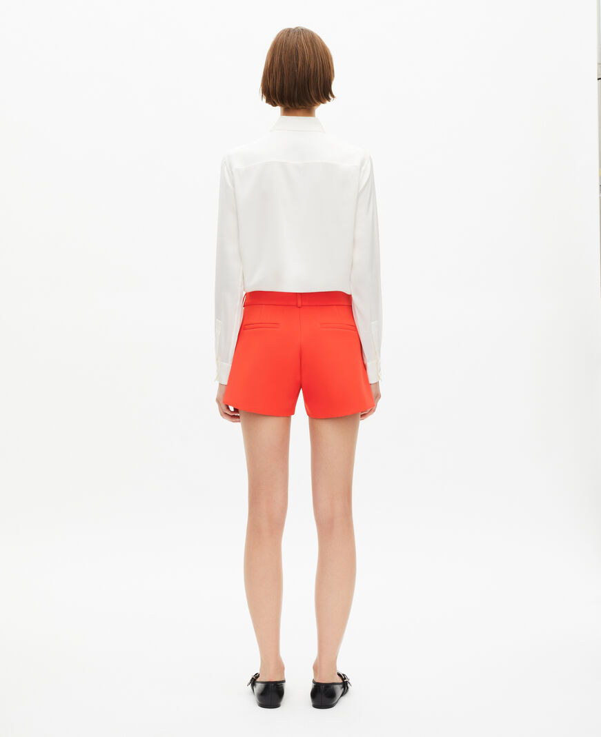 The Kooples FEMME ORANGE short tailleur orange en crêpe