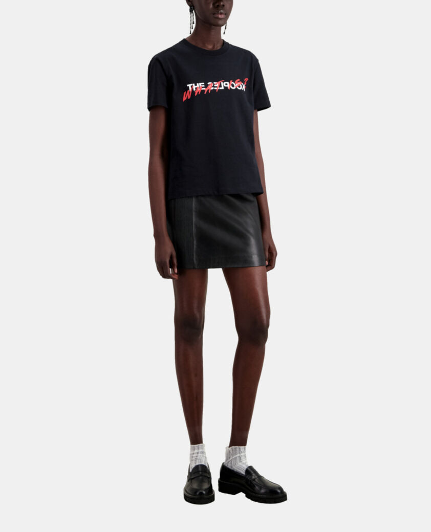 The Kooples F BLACK black leather loafers