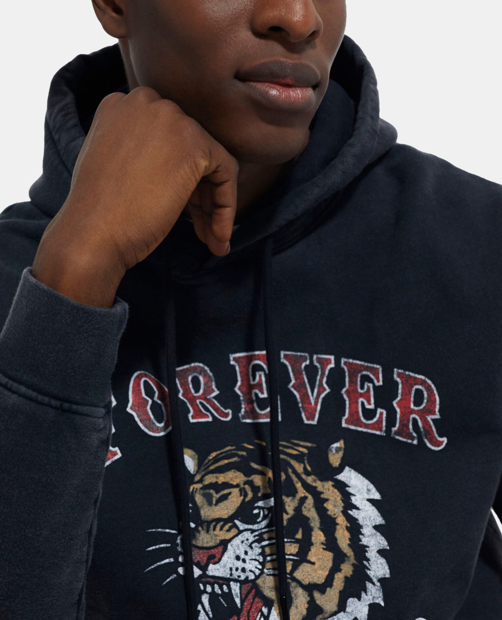 Black sweatshirt, BLACK WASHED, hi-res image number null