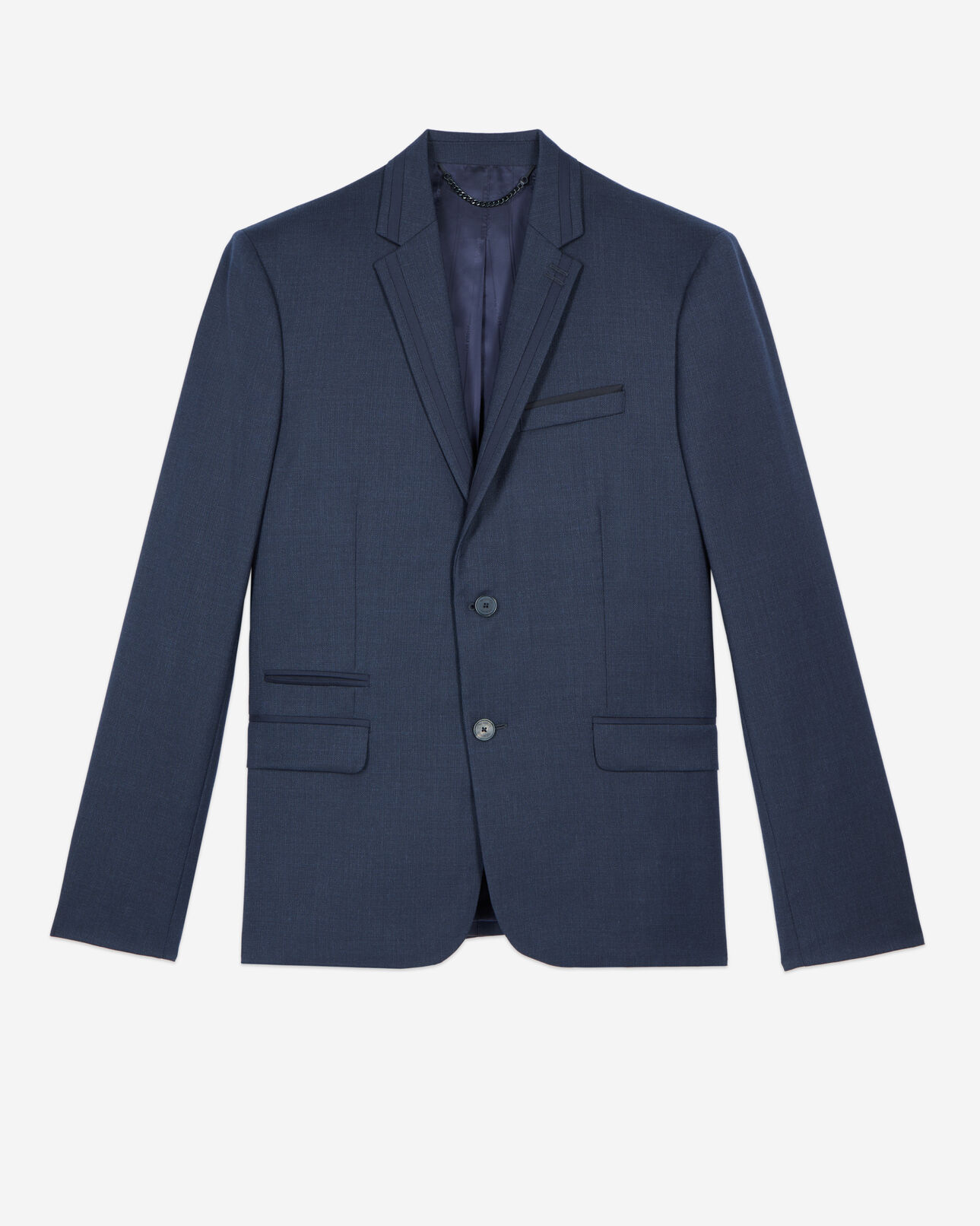 The Kooples HOMME NAVY veste de costume en laine bleu marine