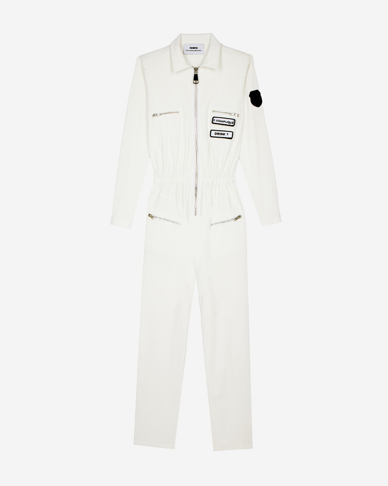 The Kooples FEMME ECRU combinaison the kooples x carolina ritzler écrue en coton