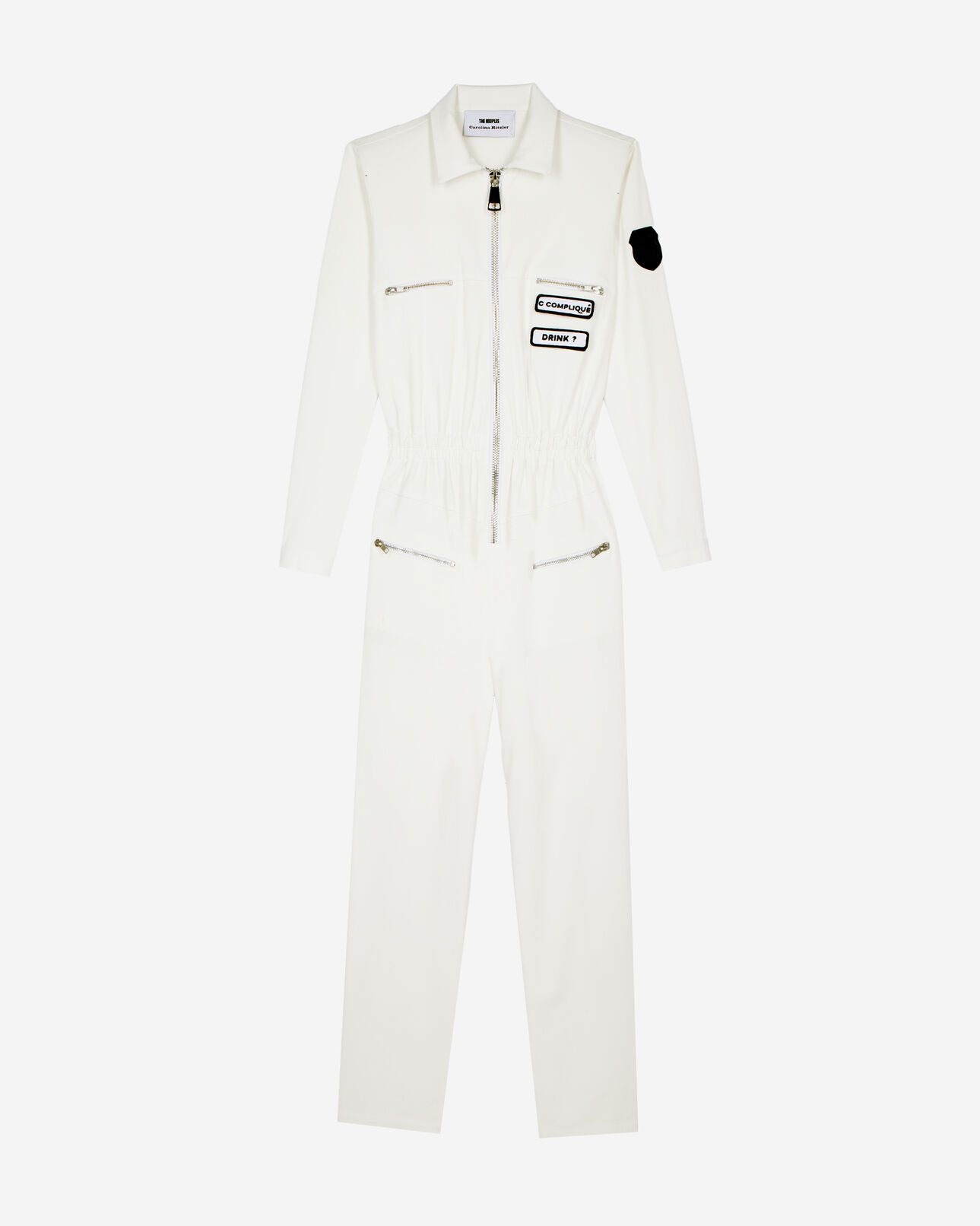 The Kooples FEMME ECRU combinaison the kooples x carolina ritzler écrue en coton