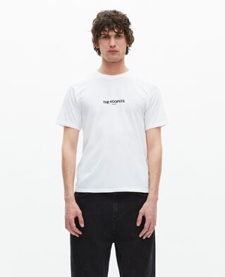 The Kooples HOMME WHITE t-shirt avec logo blanc