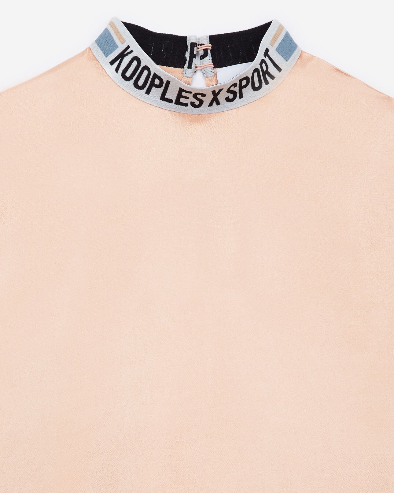The Kooples DAMEN PEACH top fließend orange logostreifen weiß