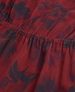 The Kooples MUJER BLACK - BURGUNDY vestido corto estampado