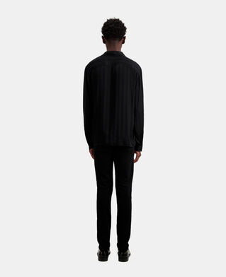 The Kooples H BLACK black striped jacquard shirt