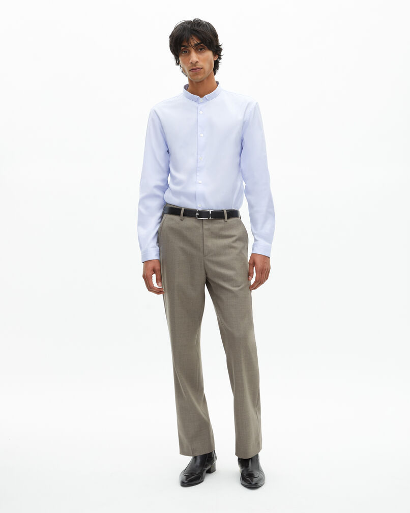 The Kooples HOMME BLUE chemise formelle col officier bleu ciel