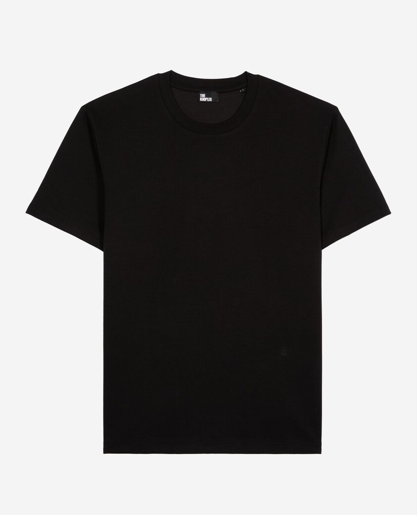 The Kooples MEN BLACK unisex plain black straight t-shirt