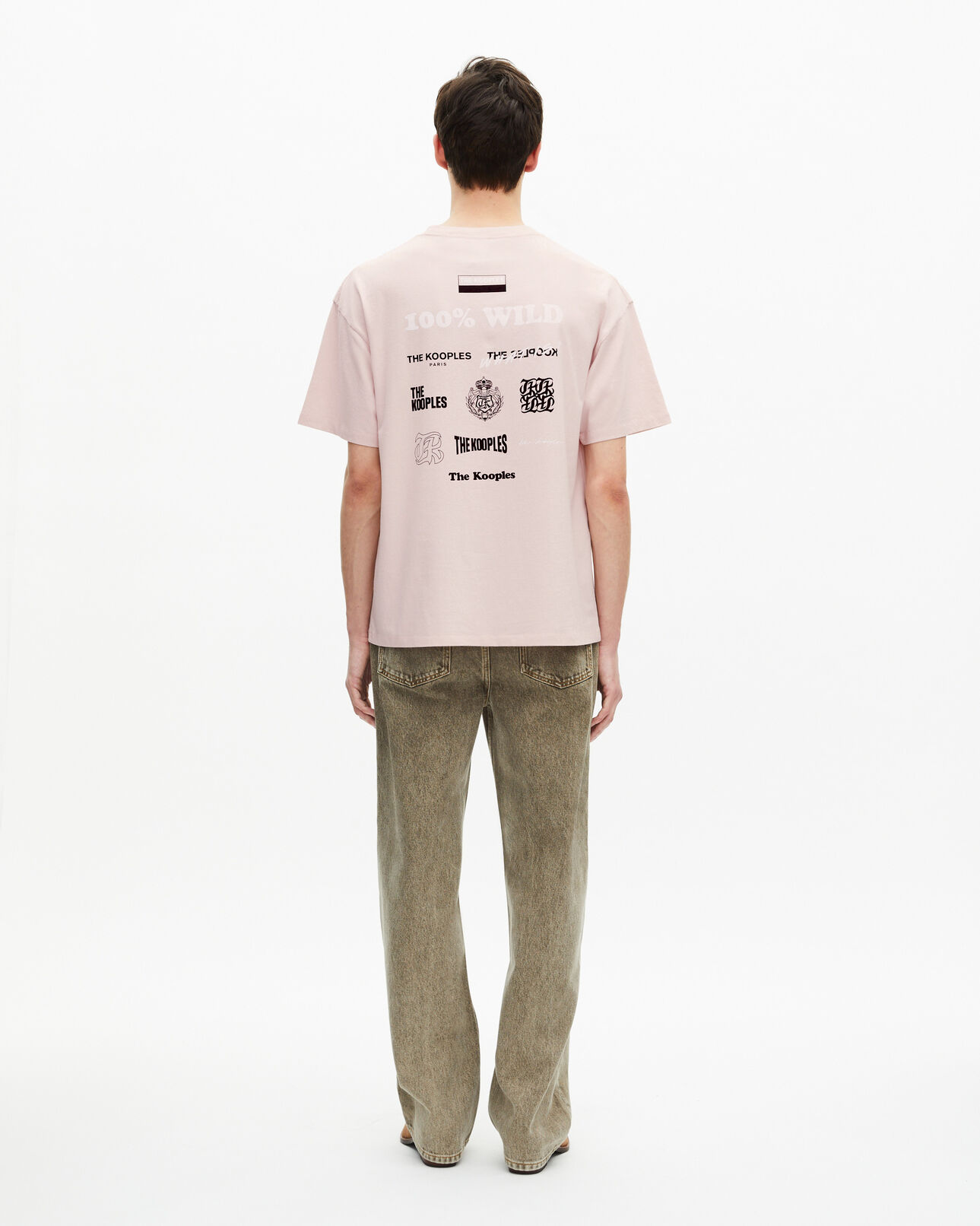The Kooples MEN LILA pink screen print t-shirt