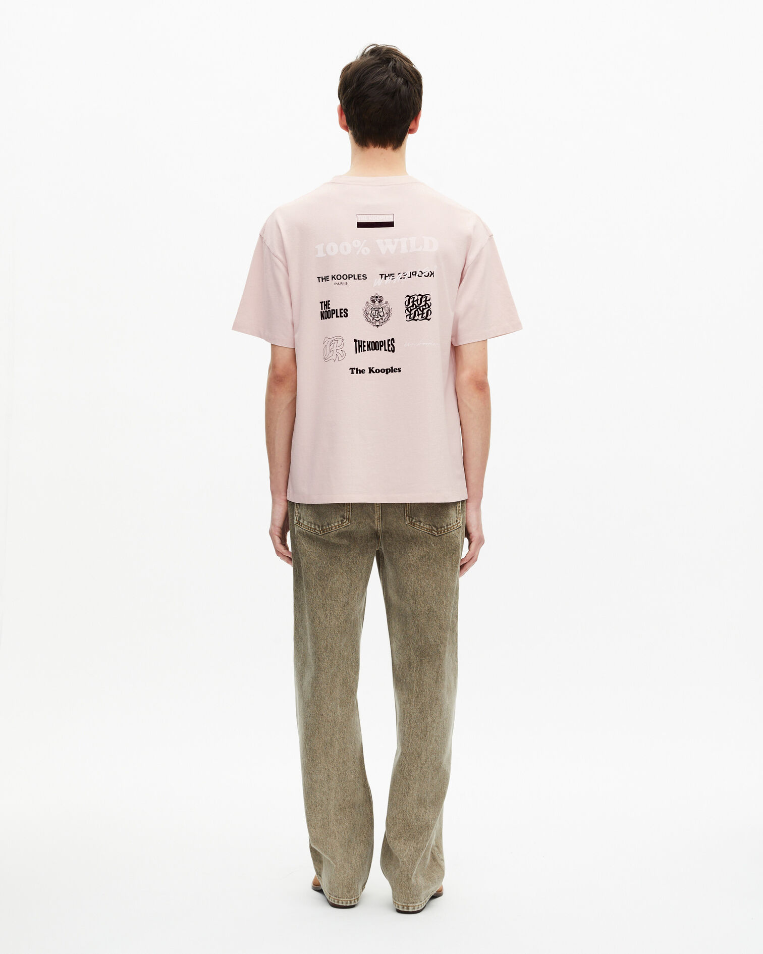 Pink screen print T-shirt, LILA, hi-res image number null