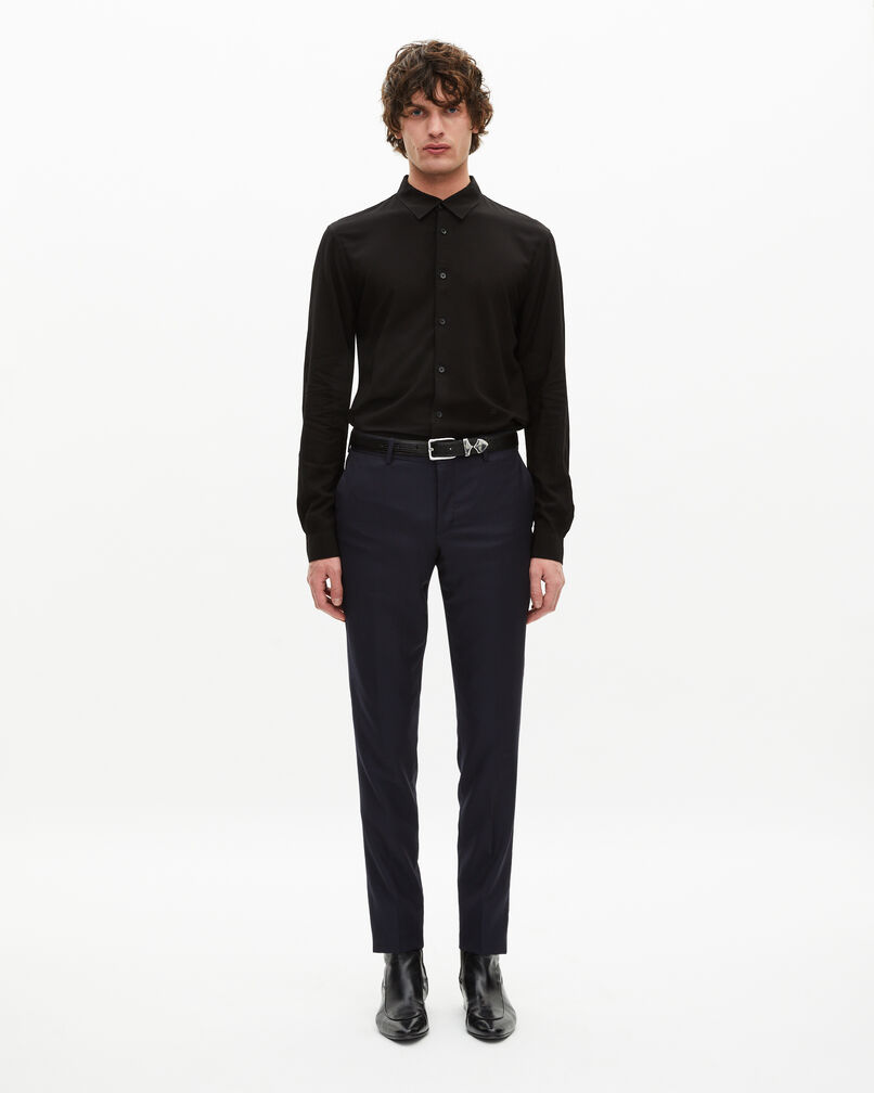 The Kooples HOMME BLACK chemise noire avec broderie