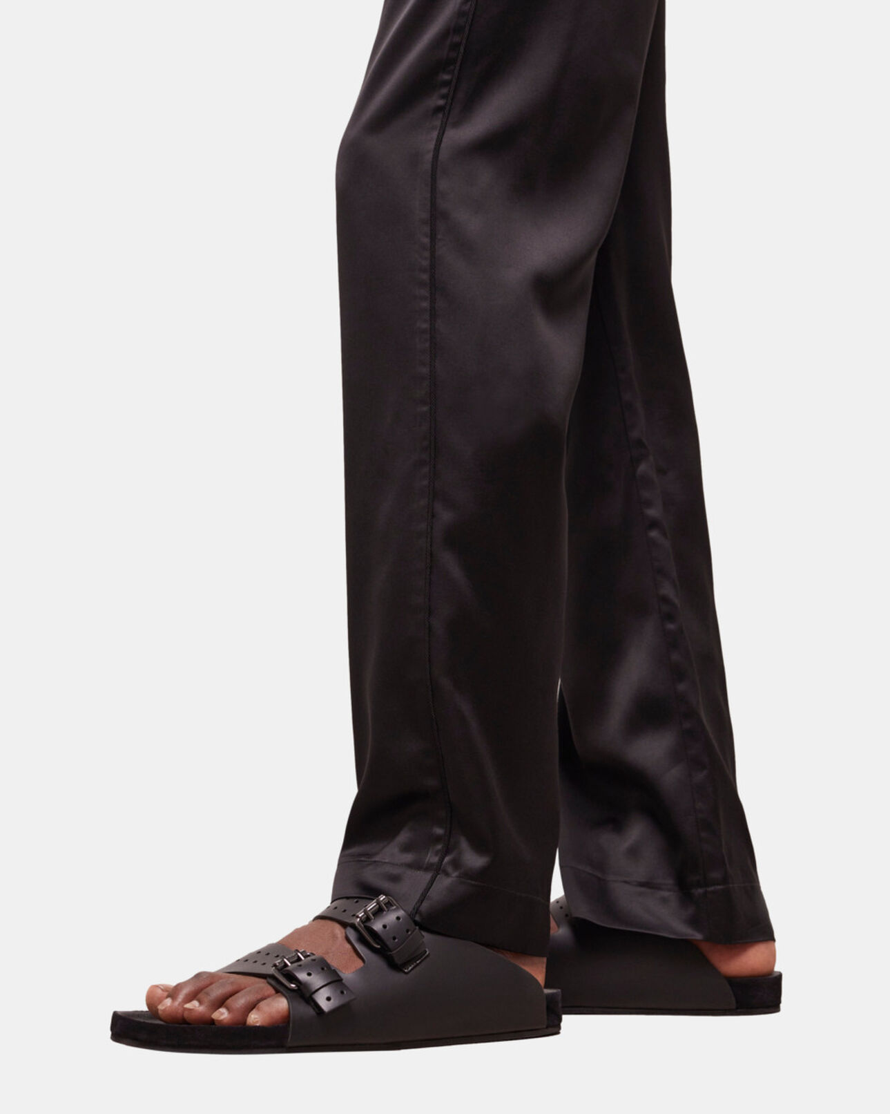 The Kooples HOMBRE BLACK sandalias piel negras