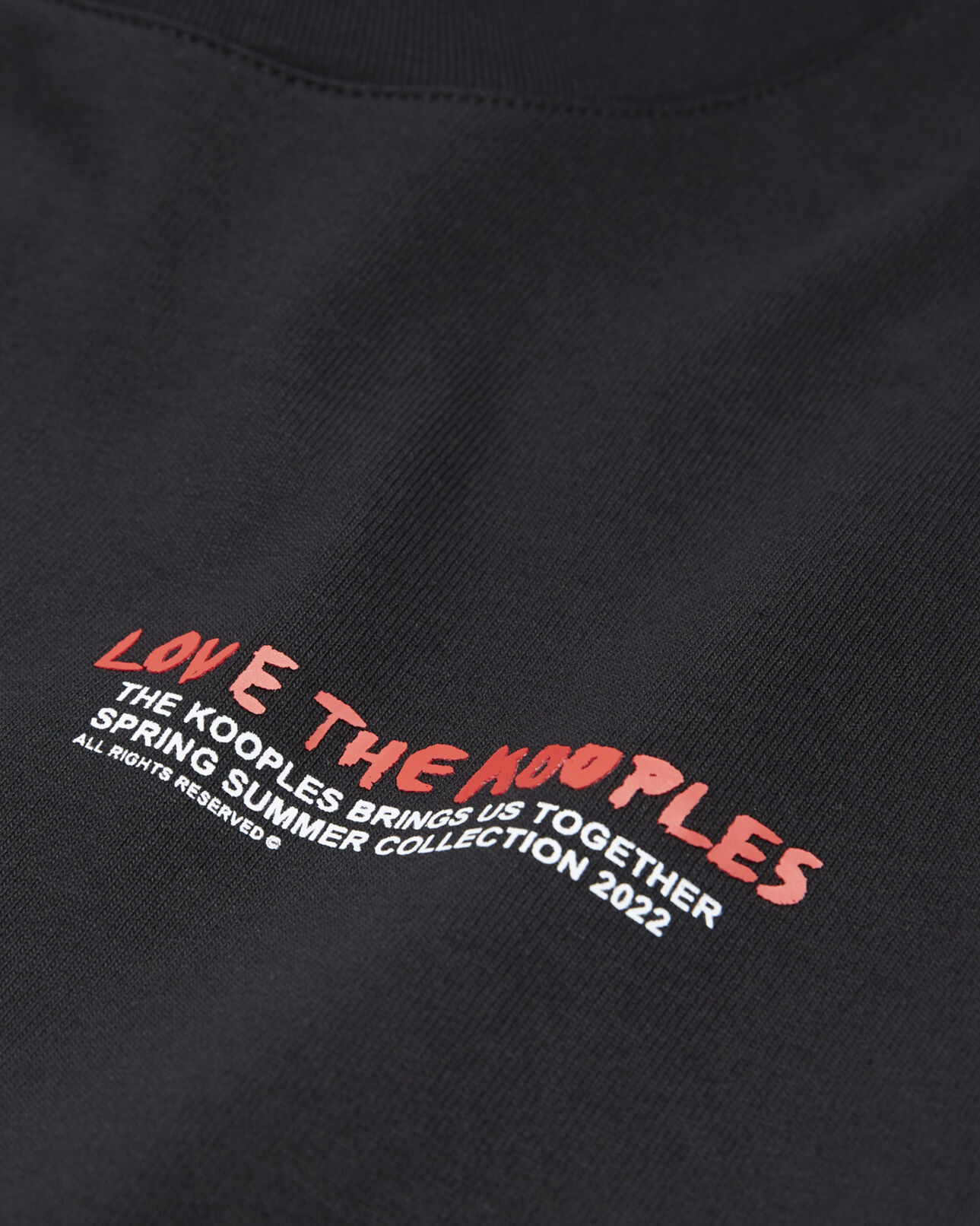 The Kooples DAMEN BLACK t-shirt baumwolle schwarz love the kooples