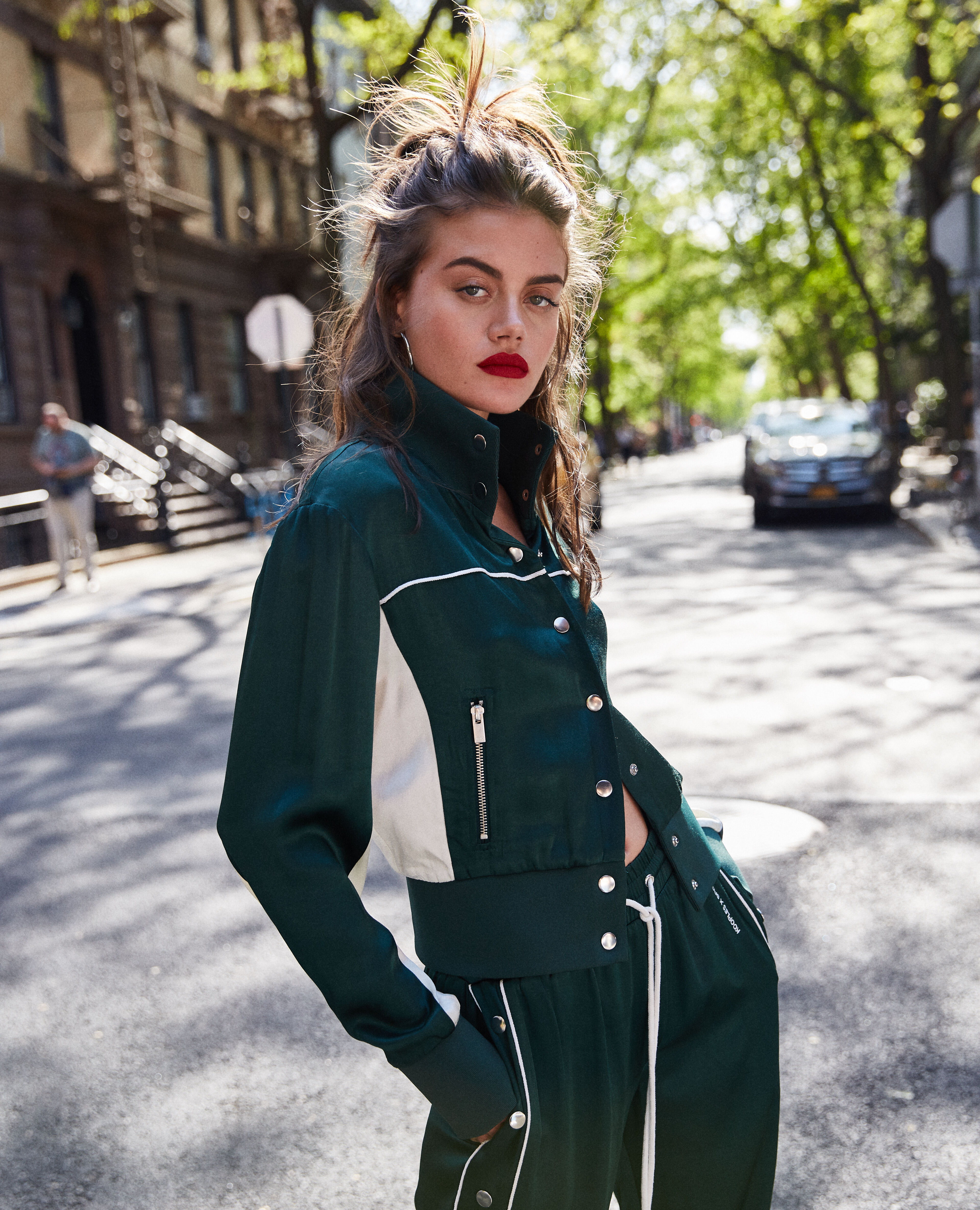 Sweatshirt vert court cusson The Kooples