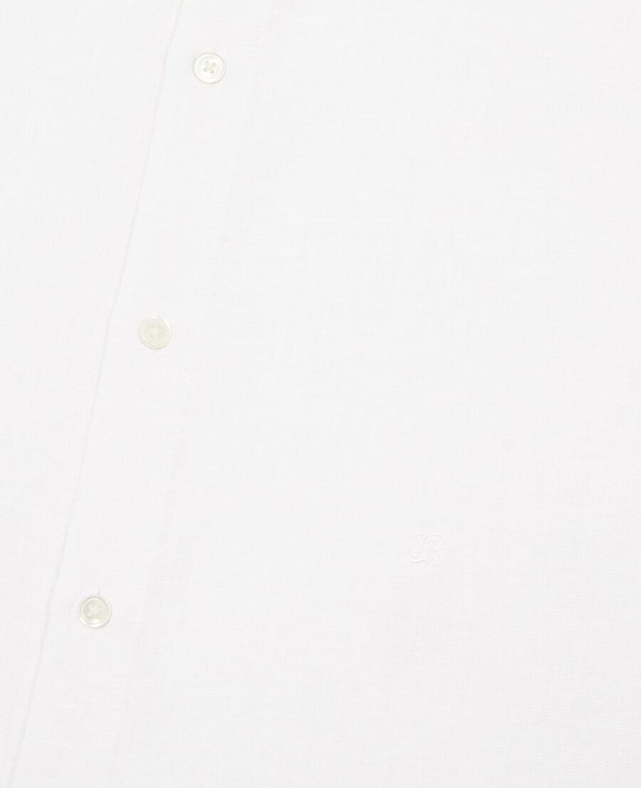 The Kooples MEN WHITE white linen shirt