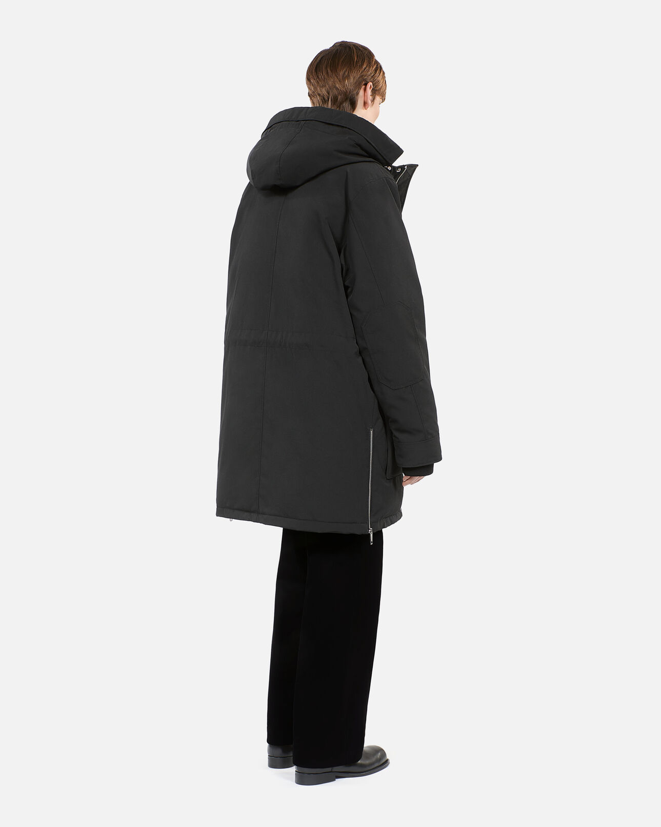 The Kooples HOMME BLACK parka à capuche noire