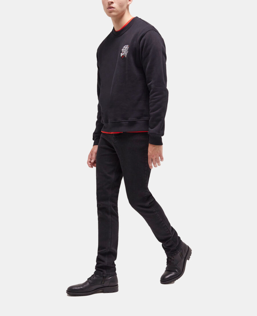 sweatshirt logo tigre noir