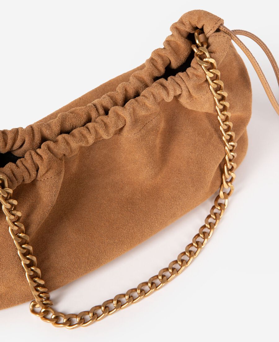 The Kooples FEMME CAMEL sac taylor en su&egrave;de camel