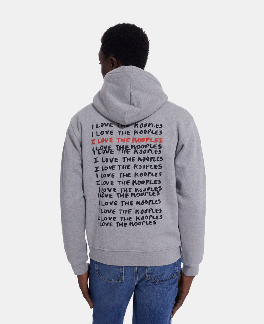 sweatshirt i love kooples gris