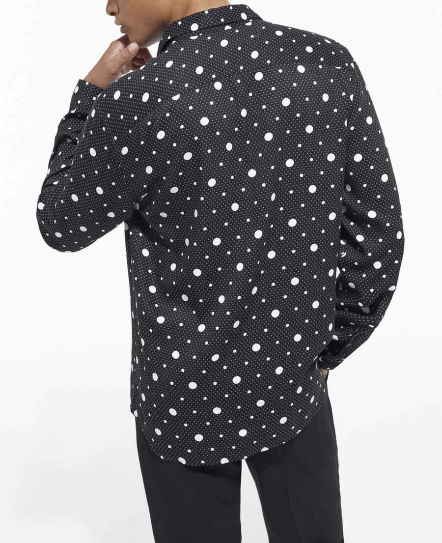 The Kooples HOMME BLACK-ECRU chemise col classique imprimée