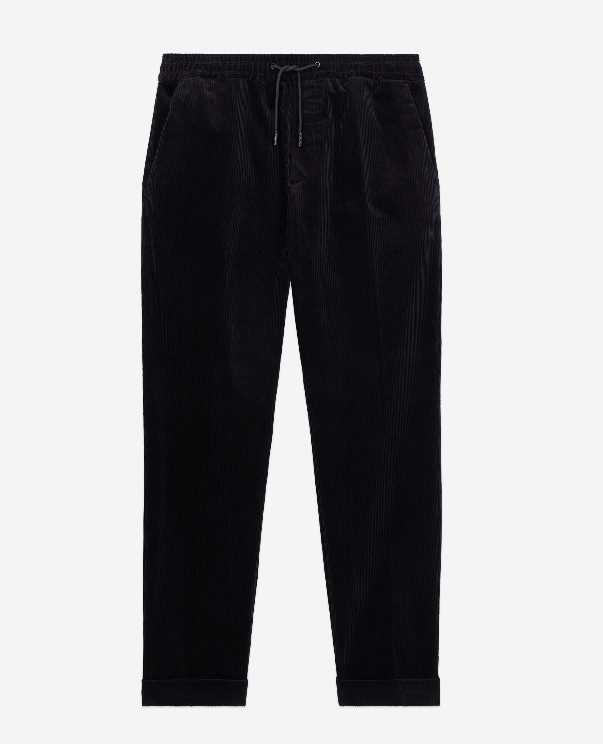 Pantalon noir en velours côtelé, BLACK, hi-res image number null