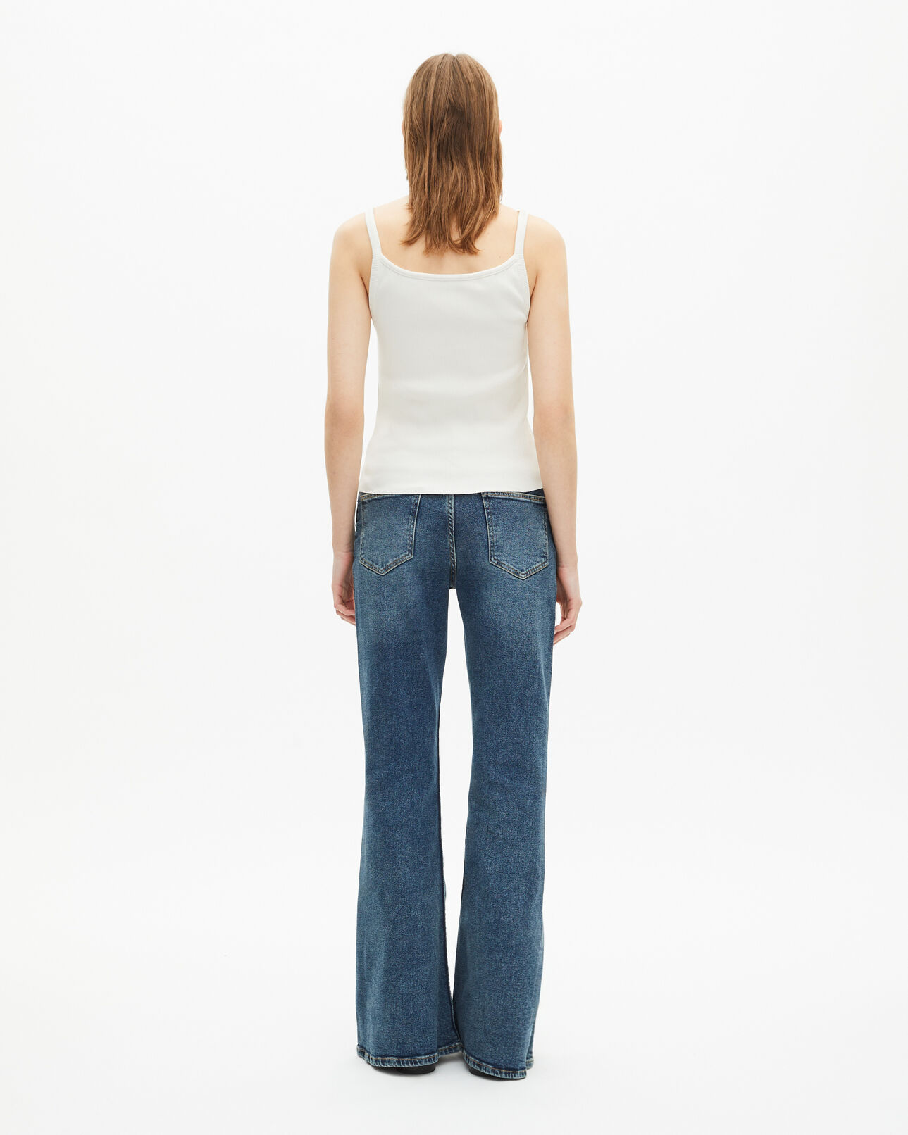 The Kooples FEMME ECRU débardeur côtelé écru