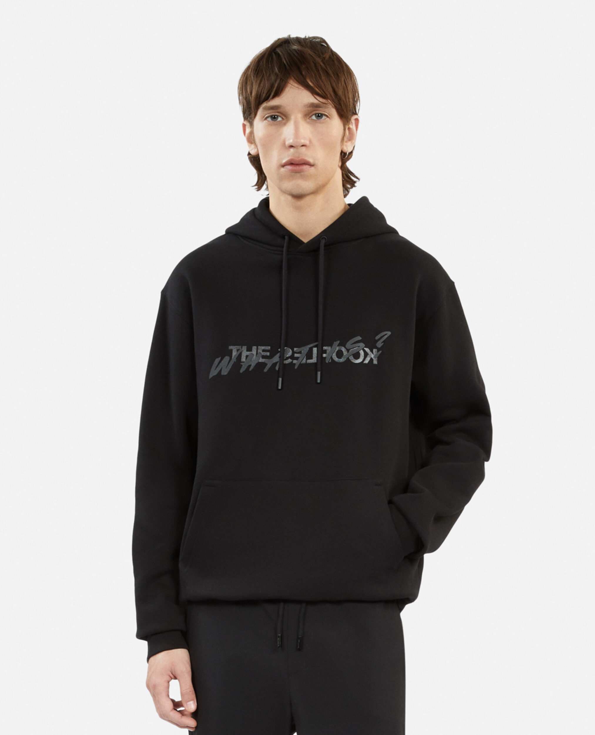 Men's Black What is hoodie, BLACK, hi-res image number null