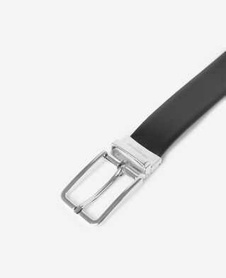The Kooples HOMBRE BLACK cinturón bicolor de piel reversible