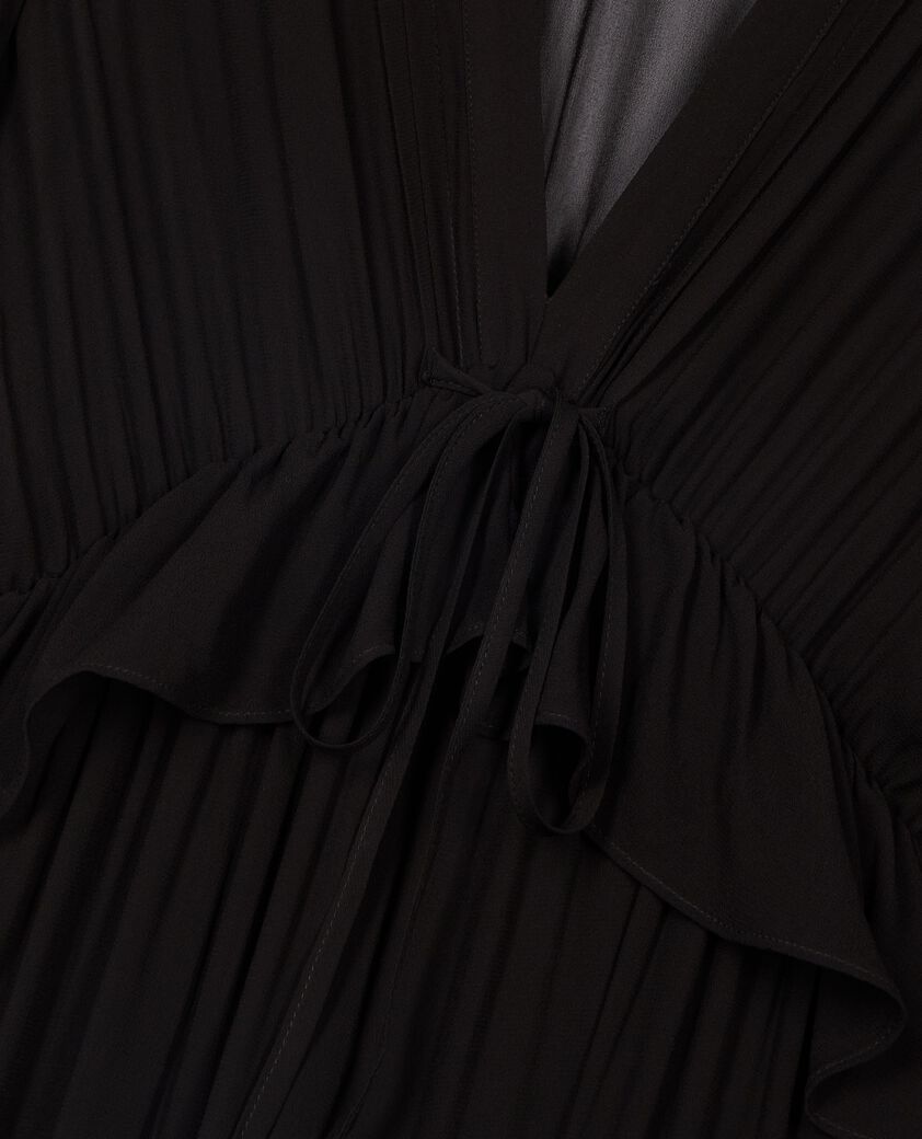 The Kooples WOMEN BLACK black ruffled maxi dress