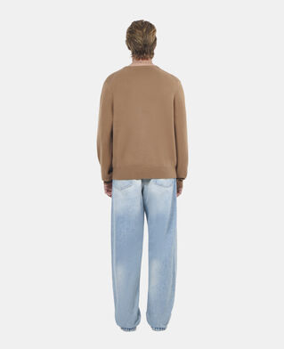 The Kooples HOMME DARK CAMEL pull en cachemire camel