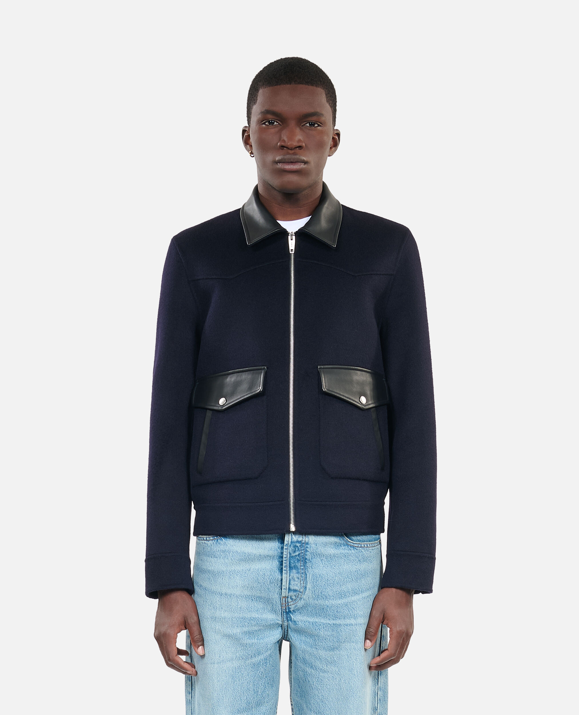 Double face wool jacket on sale