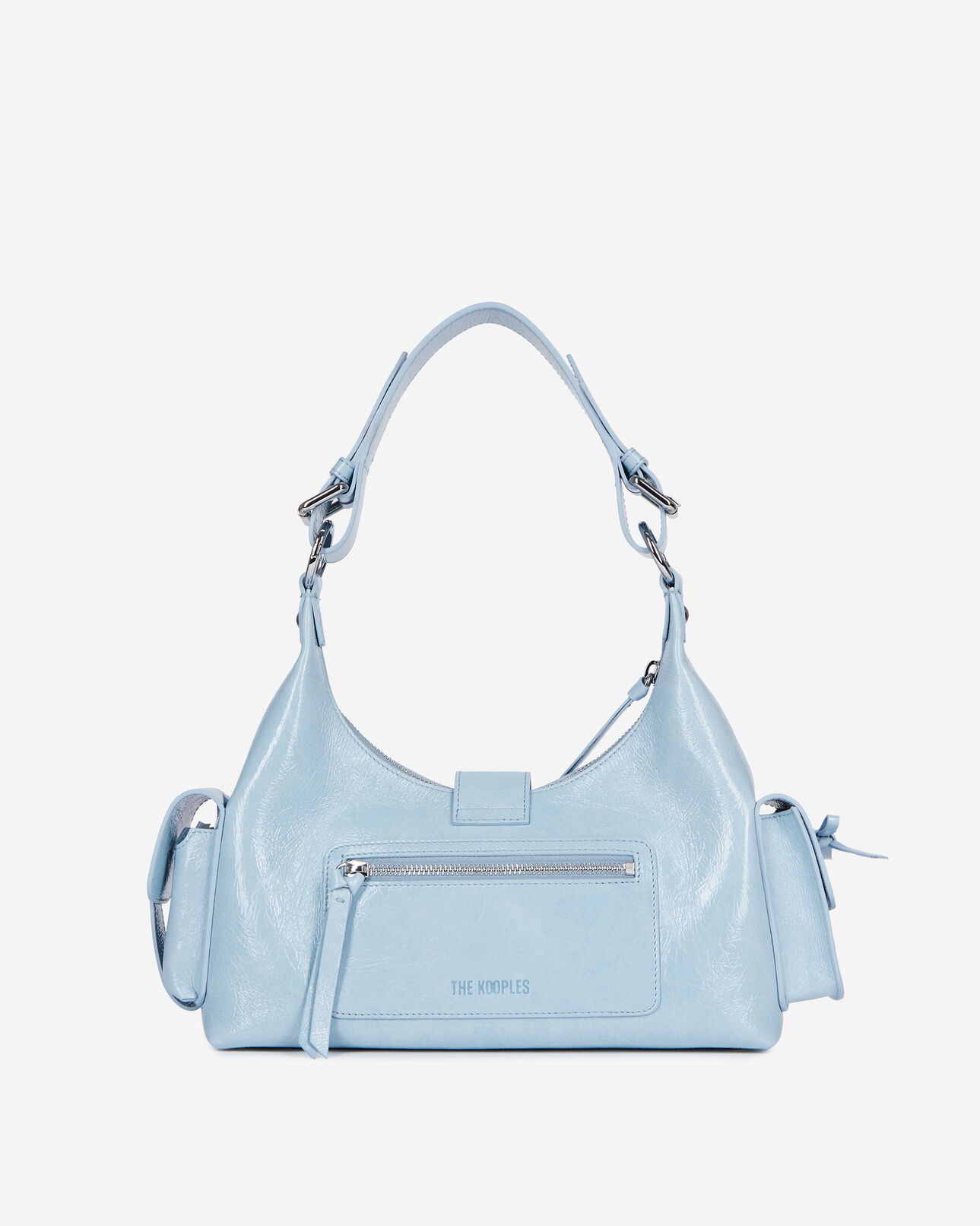 The Kooples WOMEN LIGHT BLUE amelia light blue leather bag