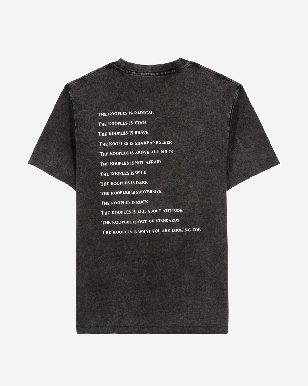 The Kooples HOMME BLACK WASHED t-shirt what is noir