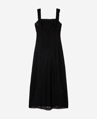 The Kooples F BLACK black lace maxi dress