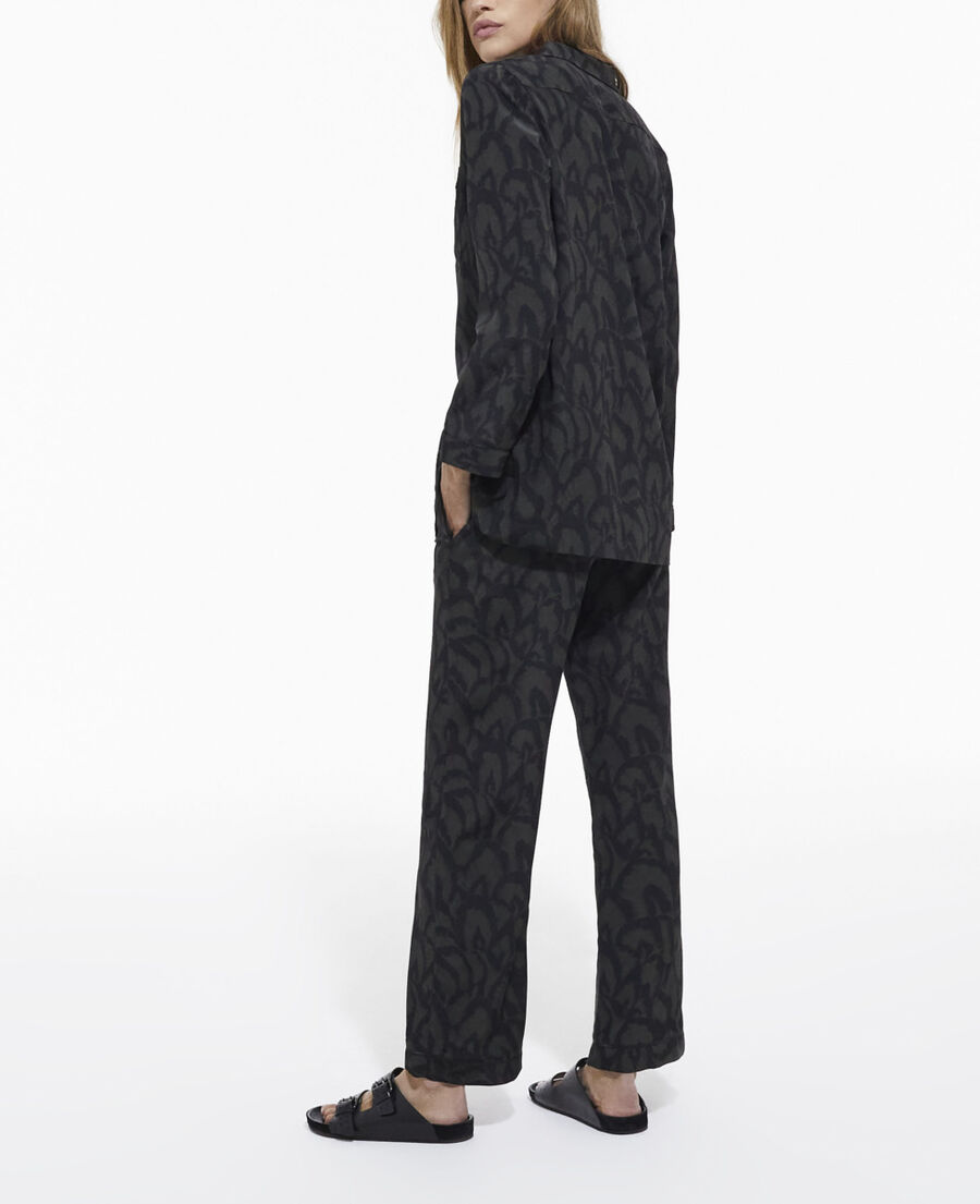 chemise en soie imprimée