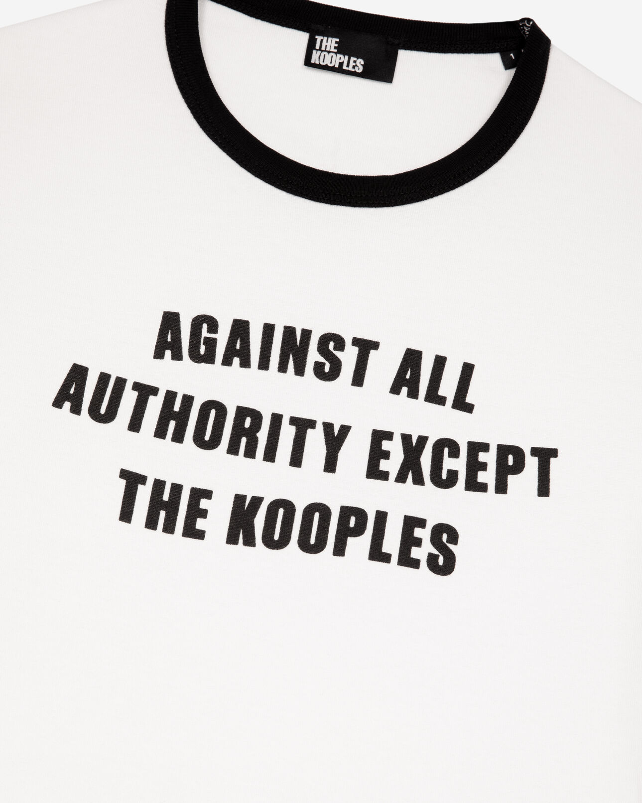 The Kooples WOMEN WHITE t-shirt with white screen print