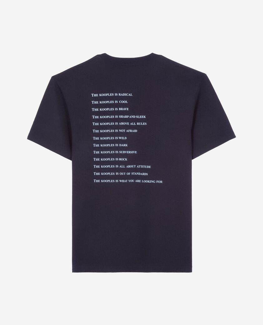 The Kooples MEN DARK NAVY what is denim navy t-shirt